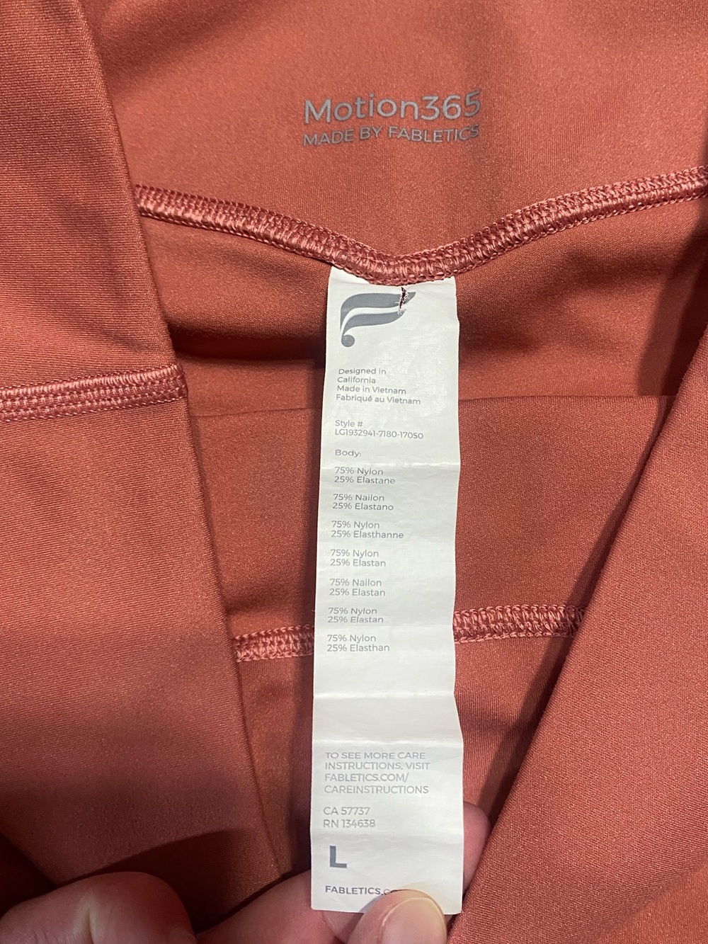 4/$16 Fabletics Motion 365 Leggings - Picture 5 of 5